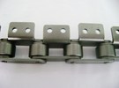 Double pitch chain with attachments